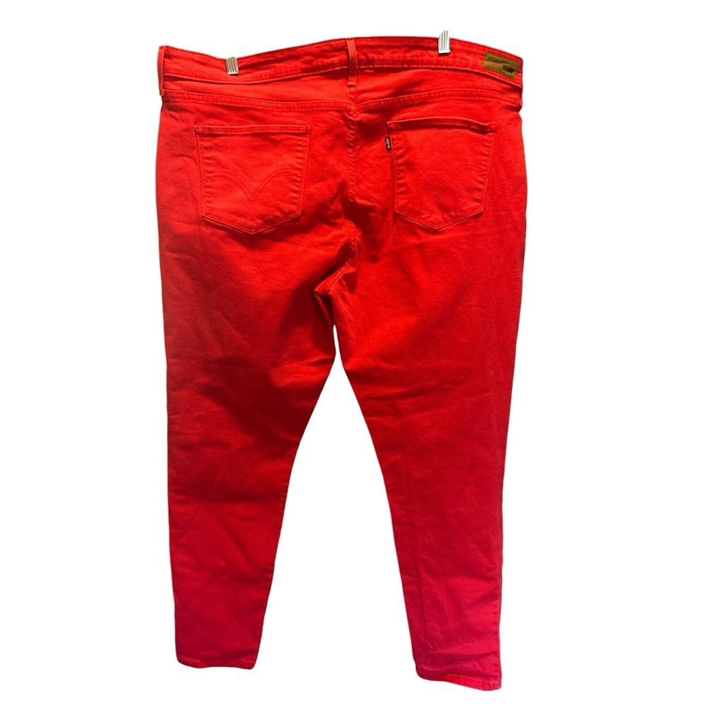 Levi's Legging Red High Rise Denim Stretch‎ Jegging Jeans Women Sz Plus US 24 W